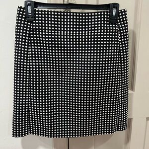 LOFT Black and White Pencil Skirt for Work